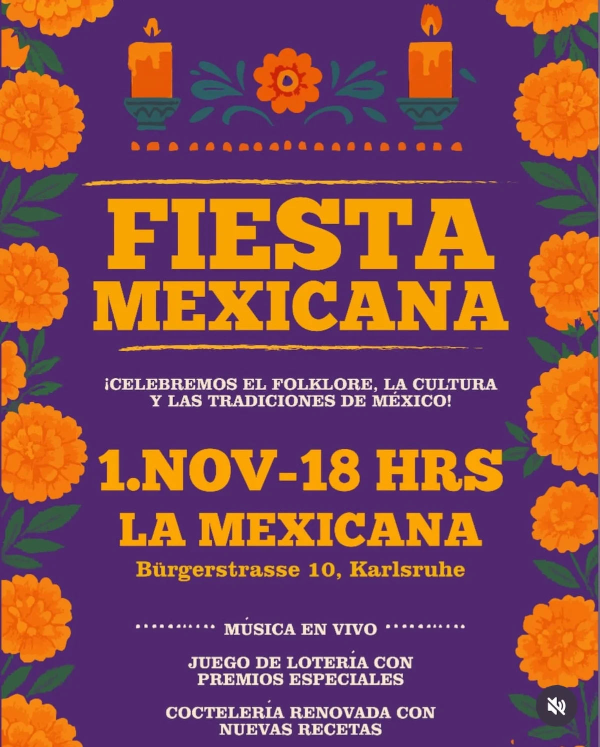 Veranstaltungsflyer von lamexicana