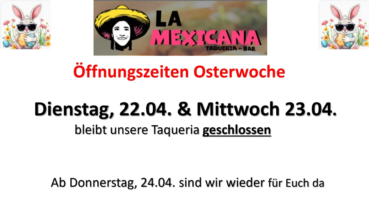 Bürozeiten von lamexicana 