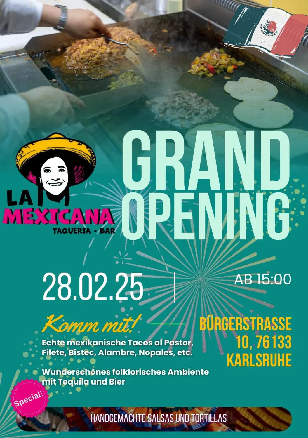 Veranstaltungsflyer von lamexicana